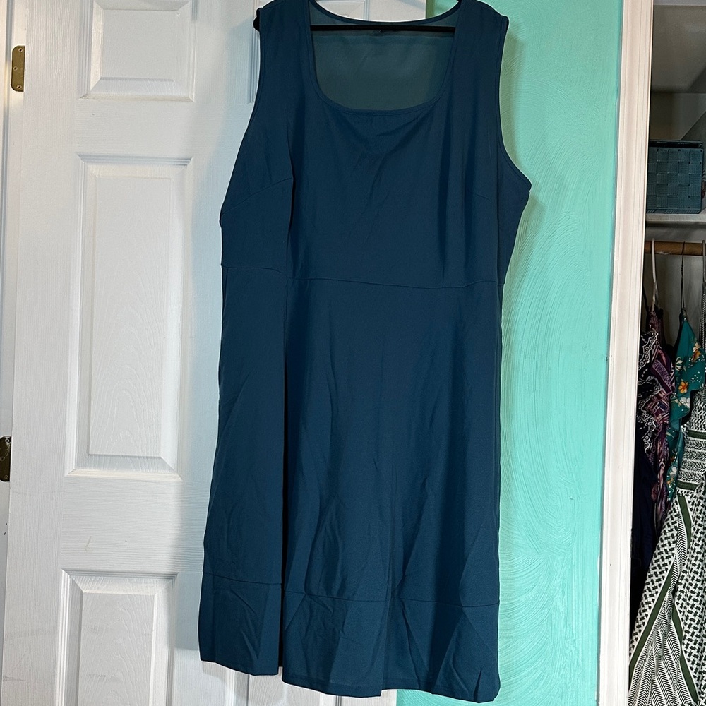 BloomChic Teal Midi Dress